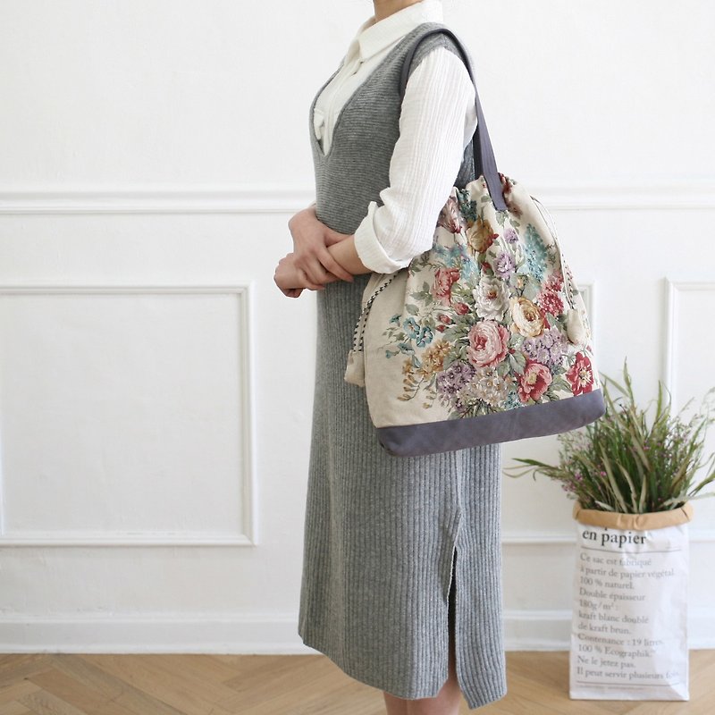 Linen handmade Shoulder Messenger Bags  - Handbags & Totes - Cotton & Hemp Multicolor