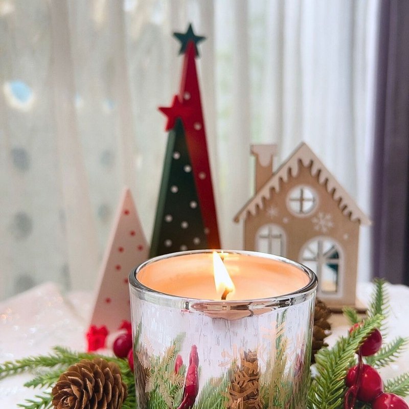 ʚ 聖誕禮物 | 包裝完成 ɞ  銀色聖誕微光杯杯蠟燭 150g - 蠟燭/燭台 - 蠟 