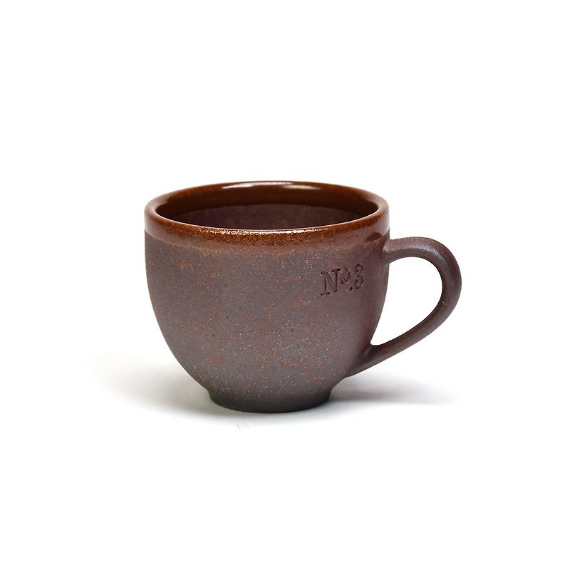 Aurli Oli│Old rock clay cup_3 times burning - Mugs - Other Materials Brown