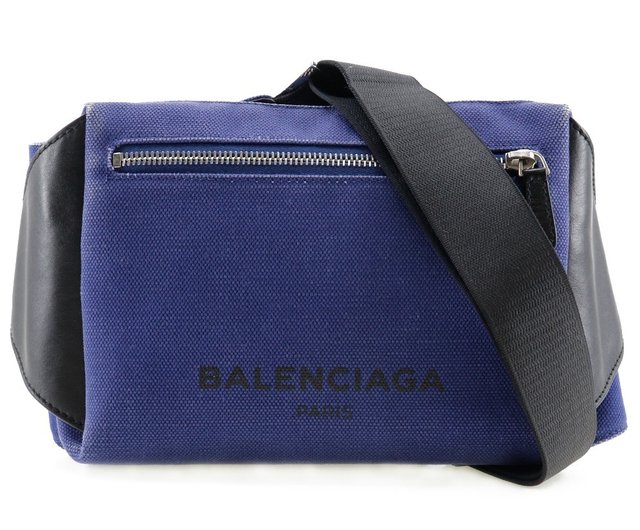BALENCIAGA ボディバッグ 青 レザー