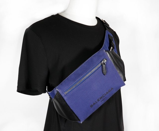 BALENCIAGA ボディバッグ 青 レザー