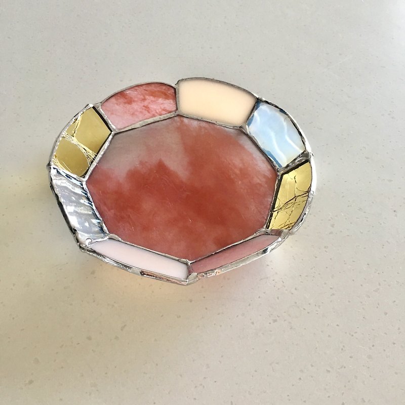 ジュエリートレイ トレイ・アニス ローズ ガラス Bay View - 裝飾/擺設  - 玻璃 粉紅色