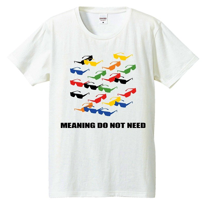 Tシャツ / Many Sunglass - 男 T 恤 - 棉．麻 白色