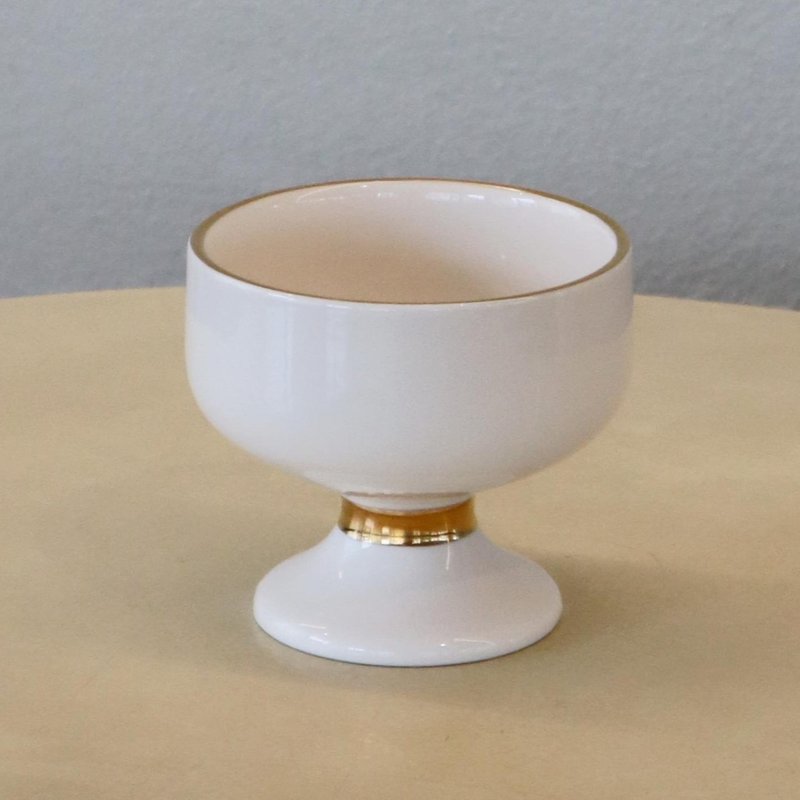 ring bowl 24K gold - Bowls - Pottery White