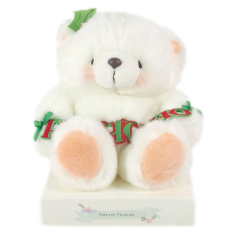 8吋/Christmas Fleece White Bear [Hallmark-ForeverFriends Christmas Series] - Stuffed Dolls & Figurines - Other Materials White