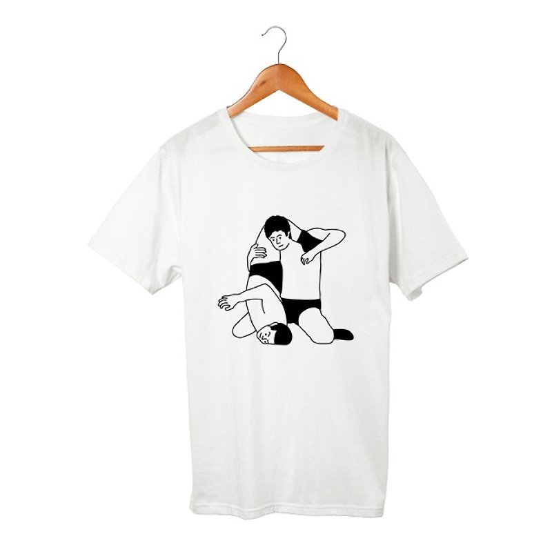 マフラーホールド T-shirt - トップス ユニセックス - コットン・麻 ホワイト
