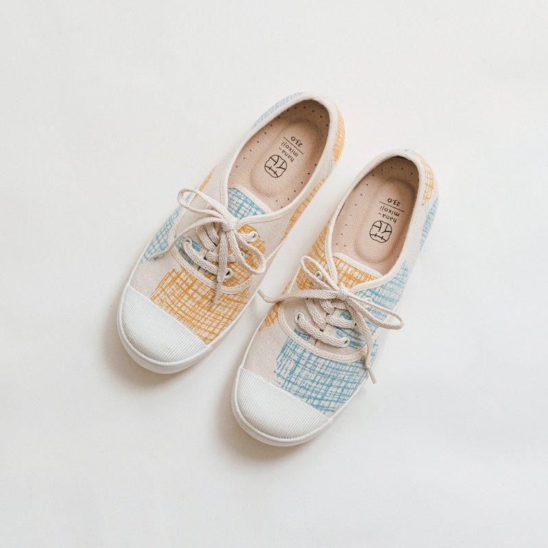 【綁帶甜椒日】遊樂園 日系 綁帶鞋 - 女休閒鞋/帆布鞋 - 棉．麻 多色