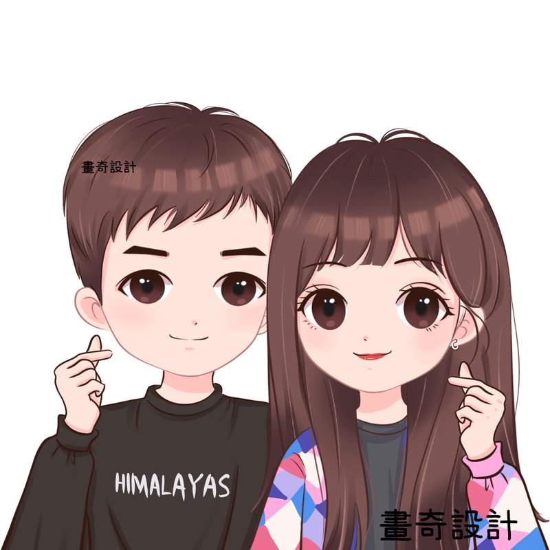 Custom Portrait Art, Family Portrait, Chibi Portrait, Support Design, Birthday Gift, Illustration - ภาพวาดบุคคล - วัสดุอื่นๆ 