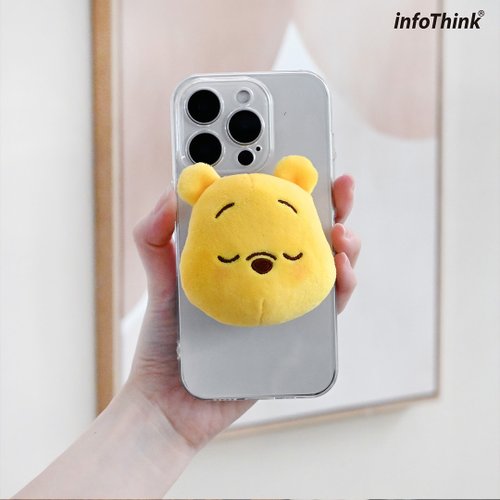 InfoThink 【追劇小神器】小熊維尼系列 磁吸氣囊支架(愛睏)