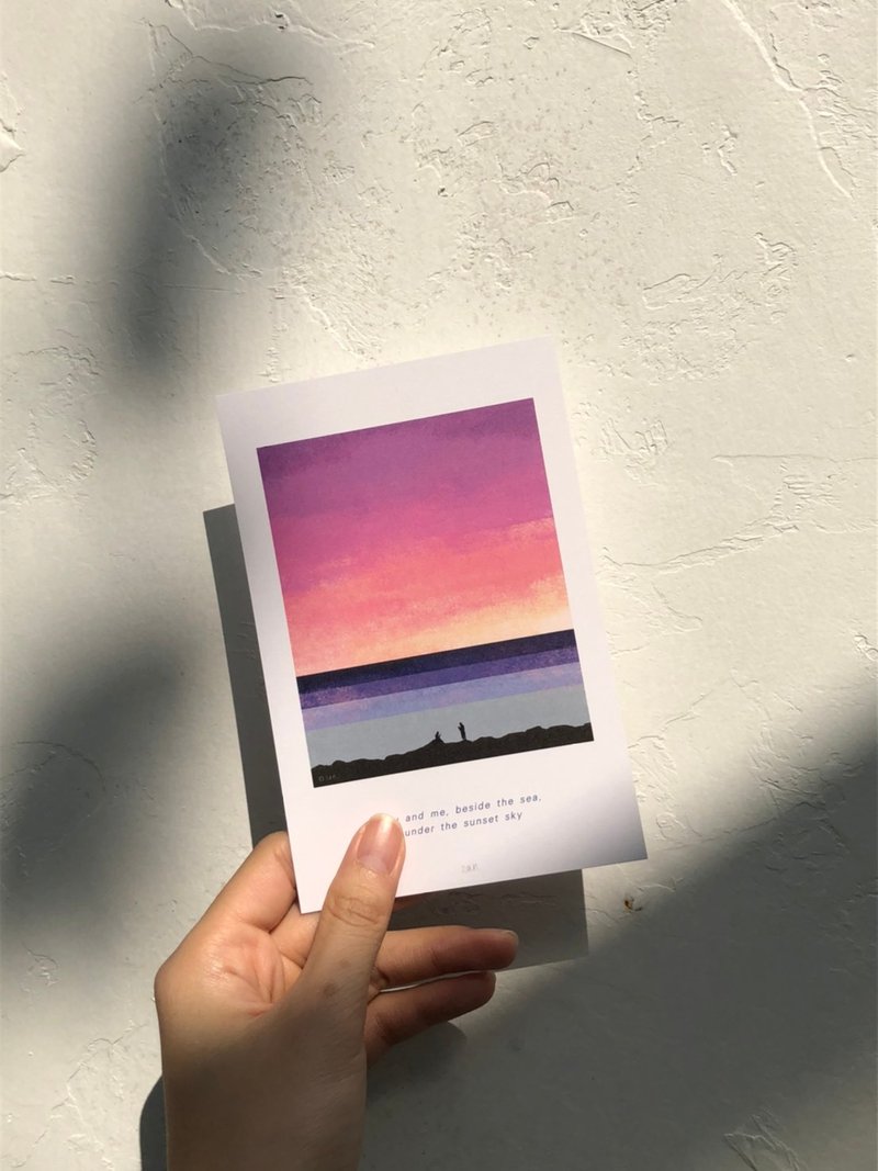 Postcard : Sunset sea - Cards & Postcards - Paper 