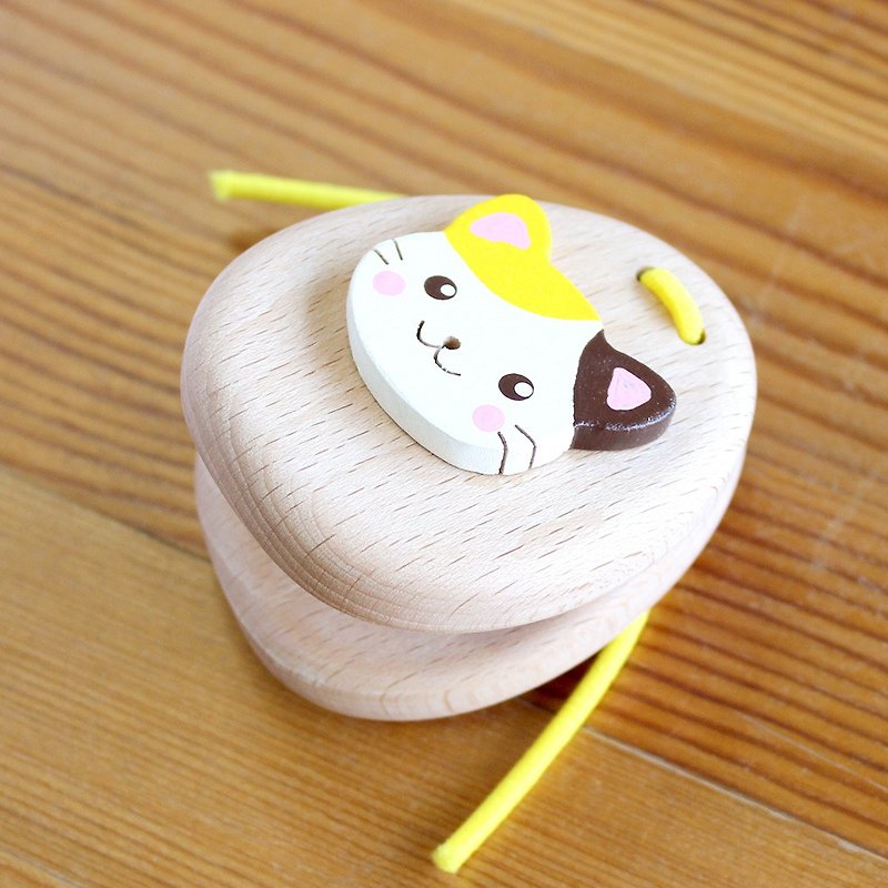 Castanets　cat　Wooden toys　Gift　ornament　made in Japan　Musical instrument - ของเล่นเด็ก - ไม้ 