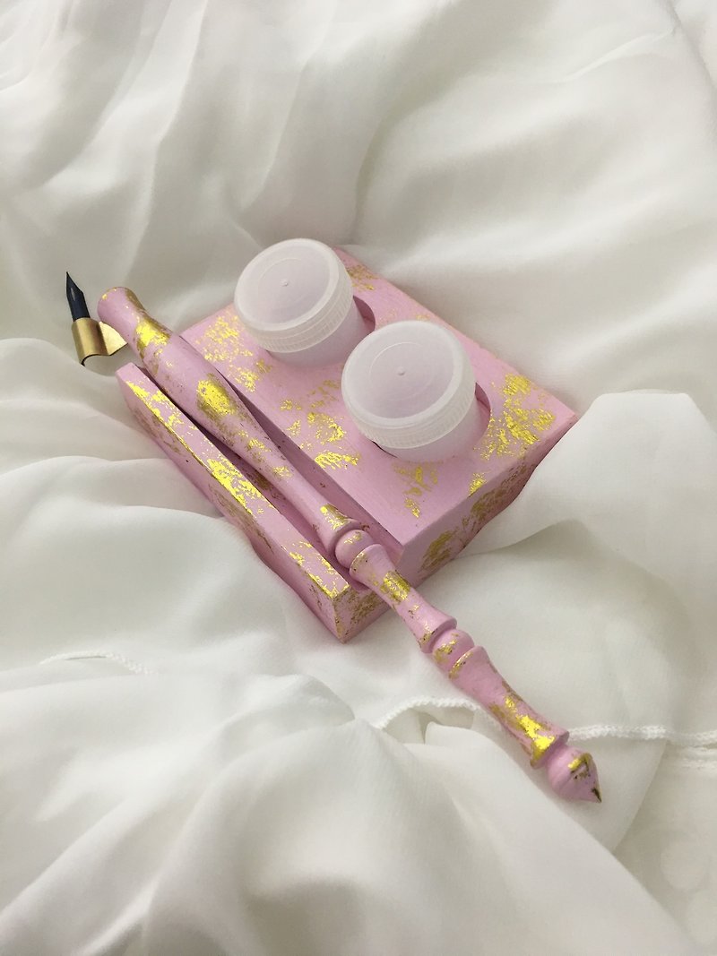 ペンとインクの古典的なピンクの英語書道ペン - その他のペン - 木製 ピンク