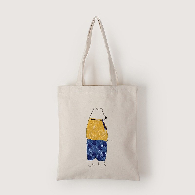 [Illustration Style] This is my dad | Straight canvas bag - กระเป๋าแมสเซนเจอร์ - ผ้าฝ้าย/ผ้าลินิน 