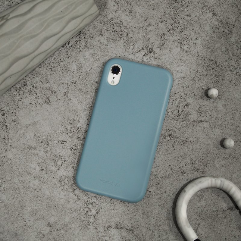 Lucid Plus | 特強防撞保護殼 iPhone XR - 灰藍色 - 手機殼/手機套 - 聚酯纖維 藍色