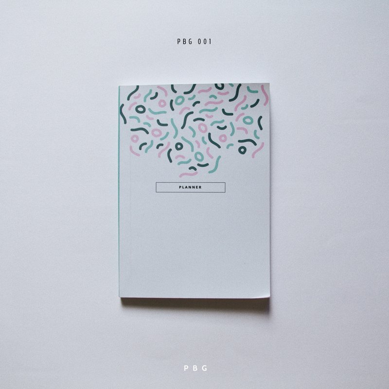 PLANNER COVER 001 / back blue cover  - 筆記本/手帳 - 紙 藍色