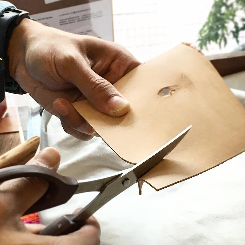HobbyMate日本製「裁皮神器」日本製皮革專用剪刀 裁皮 皮革工具 DIY工具 皮革DIY - 其他 - 其他金屬 咖啡色