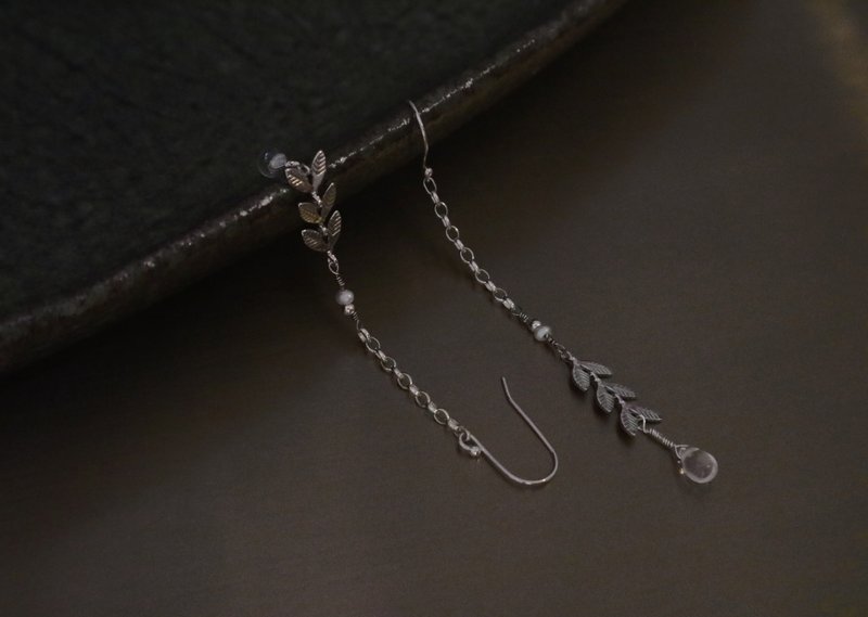 Je t'aime / Beluga Sea-925 Silver Earrings - ต่างหู - เงิน สีเงิน