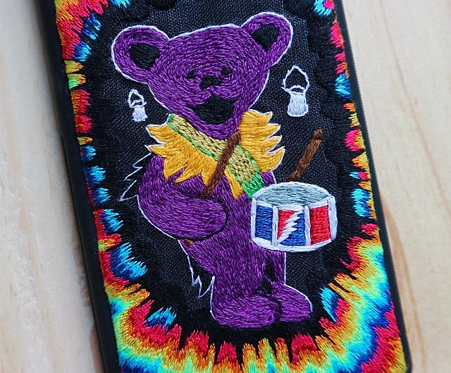 Psychedelic Grateful Dead Bear **Customize Embroidery** - Shop HORIZON MOON  Phone Cases - Pinkoi