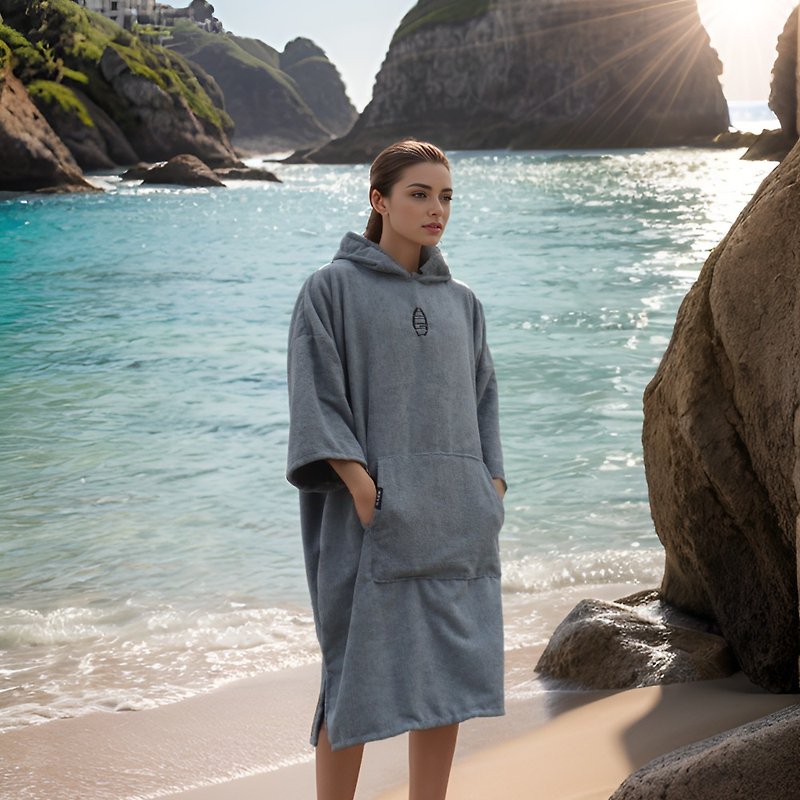 HAGWOUTDOOR Cozi Series Bluish Grey 衝浪毛巾衣 潛水毛巾衣 - 其他 - 棉．麻 多色