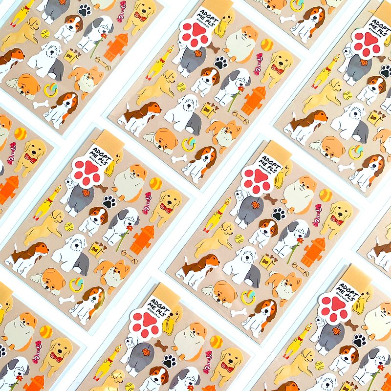 Adopt Me Please: Dog2 Sticker Sheet - 貼紙 - 防水材質 多色