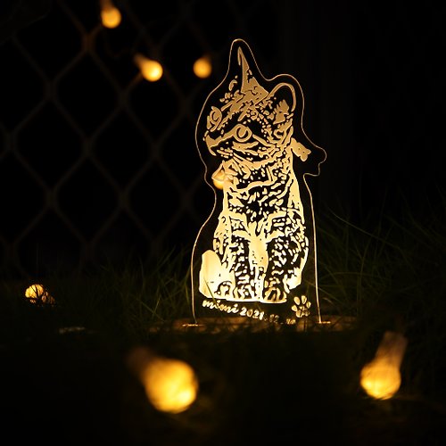 熊讚手創 客製化禮物 夜燈 客製化夜燈 LED 可調整三段光線 含圖像設計
