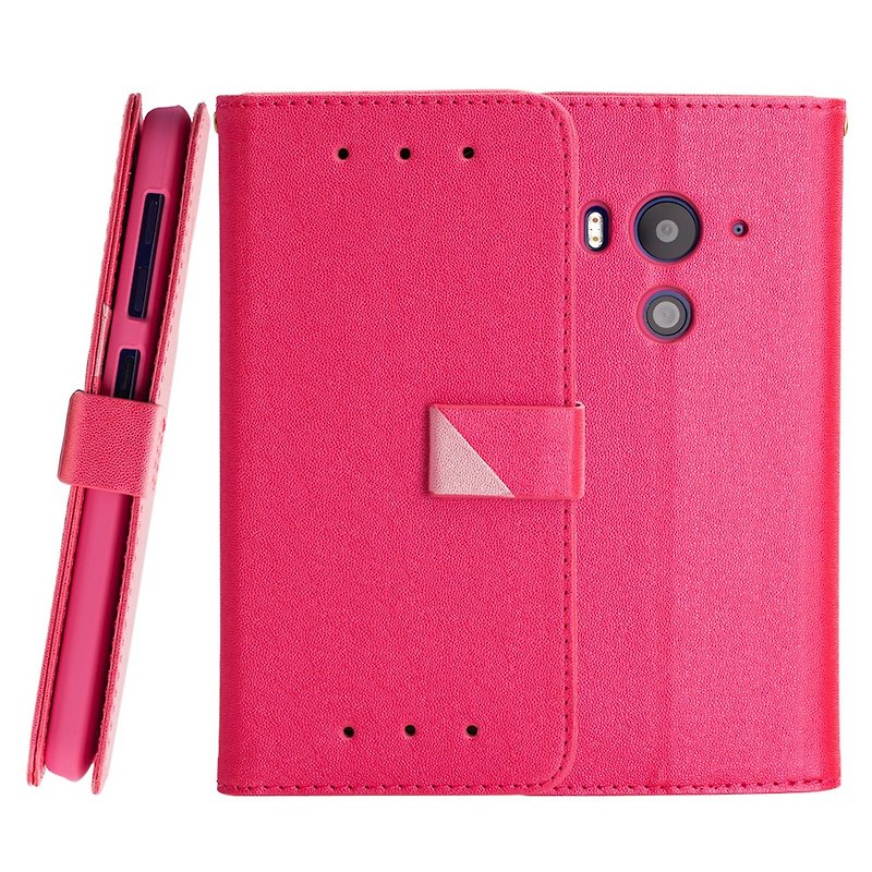 CASE SHOP HTC Butterfly 3 專用側掀站立式皮套 - 粉 - 其他 - 其他材質 粉紅色