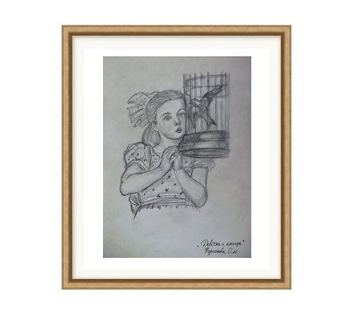 古典收集繪畫 兒童房間的手工製作的獨特肖像 女孩的裝飾禮物