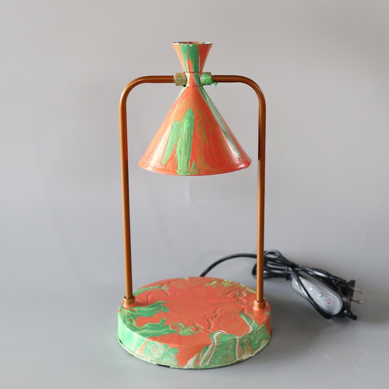 Fluid painting x melting Wax lamp [earth] / with scented candles - Candles & Candle Holders - Stainless Steel Orange