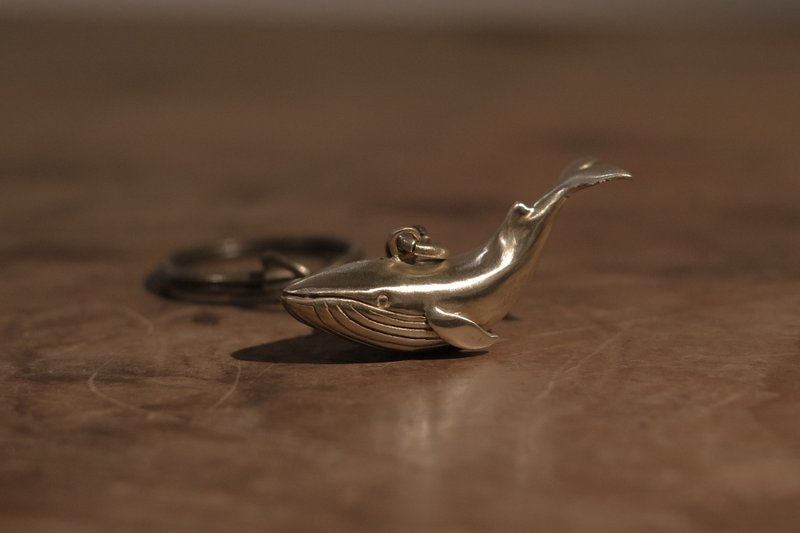 鯨魚黃銅鑰匙圈 - 鑰匙圈/鑰匙包 - 銅/黃銅 金色