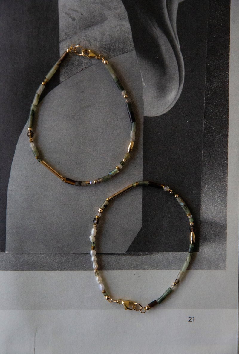 ORE - Dainty Bracelet – 水晶瑪瑙珍珠版 – 五色注金細手鍊