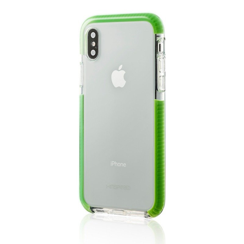 I-INSPIRED HALO iPhone X 夜光透明防摔保護殼 – 清新綠 - 手機殼/手機套 - 矽膠 綠色
