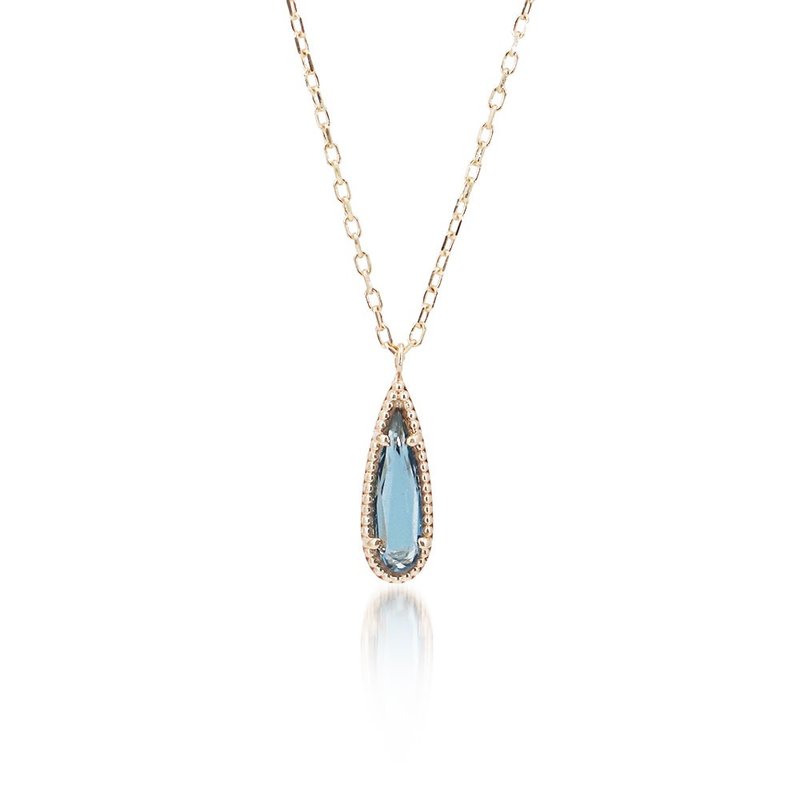 Visel reversible drop Gemstone necklace - สร้อยคอ - เครื่องประดับ สีทอง