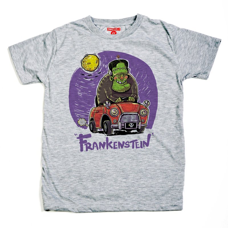 Frankenstein unisex men woman cotton mix Chapter One T-shirt - 男 T 恤 - 棉．麻 白色