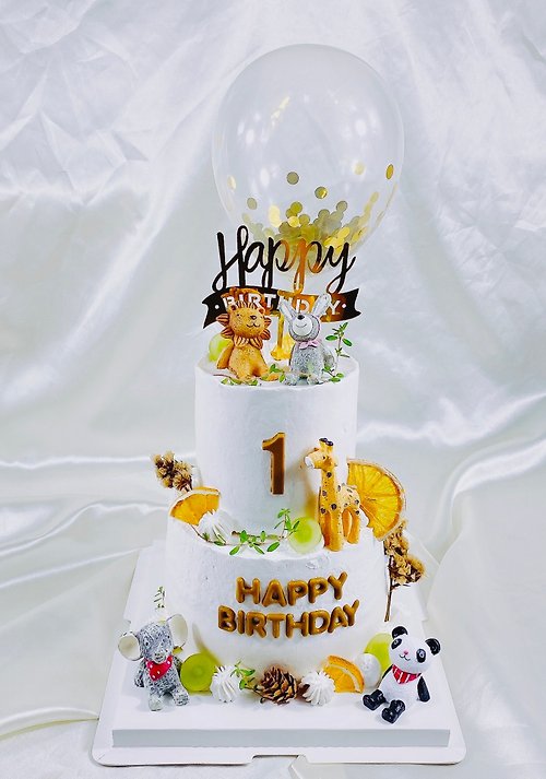 GJ.cake 動物氣球蛋糕 生日蛋糕 客製 造型 周歲寶寶 母親節 4+6吋面交