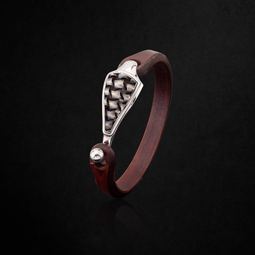 Hodja Jewellery The Levant II - Leather and 925k Sterling Silver Bracelet for Men