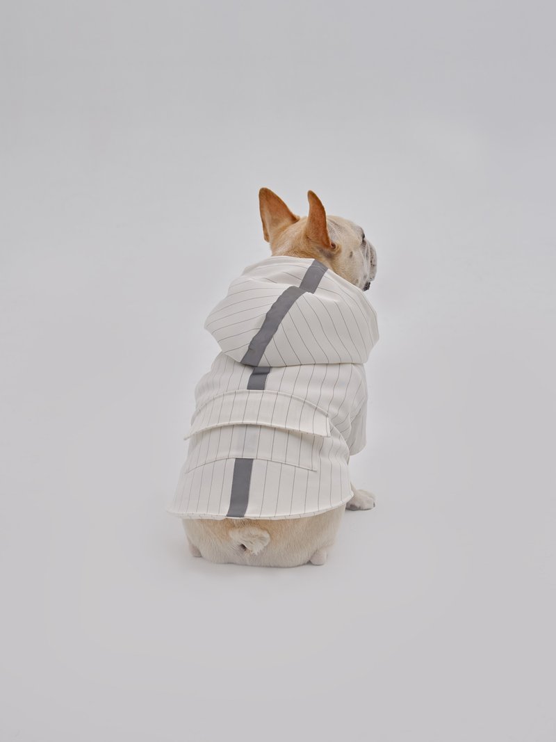 PEHOM Pet Reflective X Hoodie - ชุดสัตว์เลี้ยง - เส้นใยสังเคราะห์ ขาว