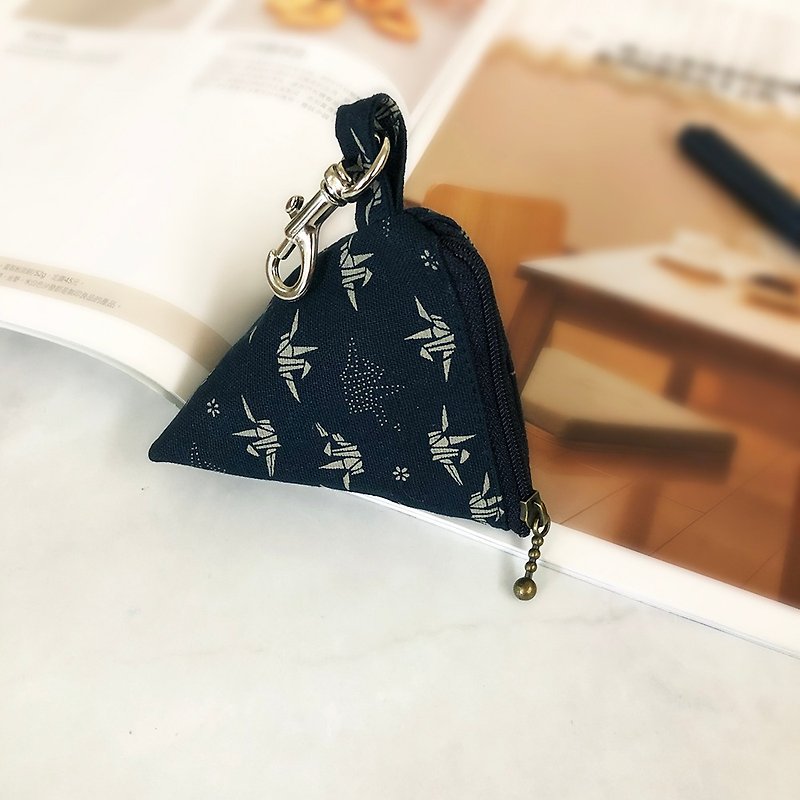 Japanese paper crane triangle storage coin purse