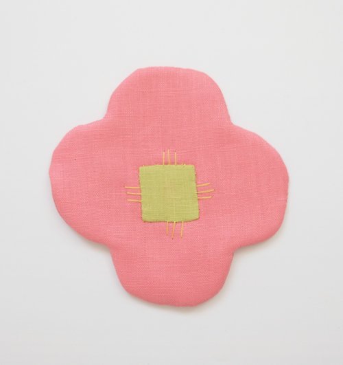 cottoniko Flower lover shaped coaster / Baby Bloom Coaster - Flamingo color