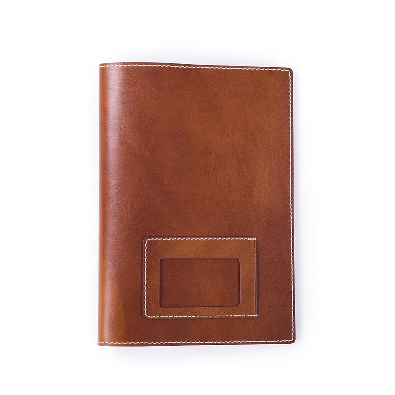 Patina leather handmade A5 notebook leather book set - สมุดบันทึก/สมุดปฏิทิน - กระดาษ สีนำ้ตาล