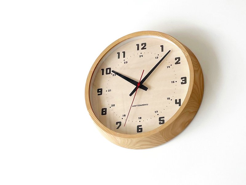 KATOMOKU muku clock 8 white ash (km-81N) plywood dail  wall clock  made in japan - นาฬิกา - ไม้ สีกากี