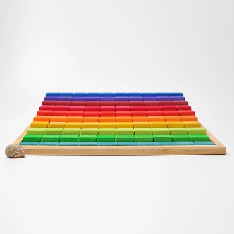 Grimm's - 大階梯計數積木 - 100pcs - 寶寶/兒童玩具/玩偶 - 木頭 多色