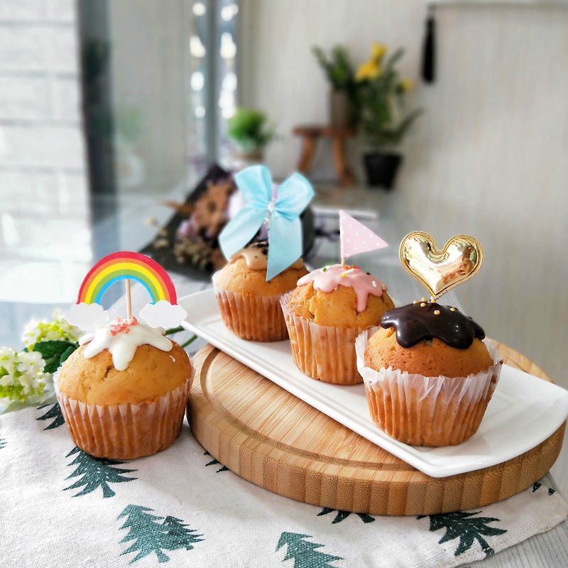Cute muffin cup cakes (6 flavors) -- wedding favors/secondary entrance/Christmas party - Cake & Desserts - Other Materials 