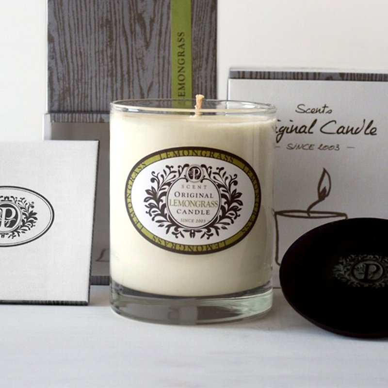 Vanilla refreshing │ Lemongrass Garden Pure Plant Soy Wax Essential Oil Candle - Candles & Candle Holders - Wax White