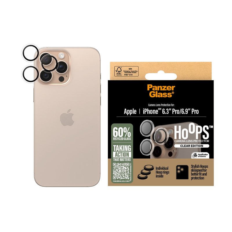 Impact-resistant and scratch-resistant HD split lens protector for iPhone 16 Pro/ Pro Max - อุปกรณ์เสริมอื่น ๆ - วัสดุอื่นๆ 