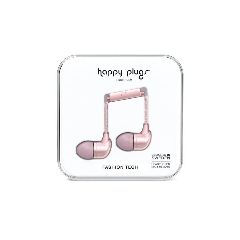HAPPY PLUGS  IN-EAR 入耳式耳機-奢華限定款(粉色金) - 耳機/藍牙耳機 - 塑膠 粉紅色