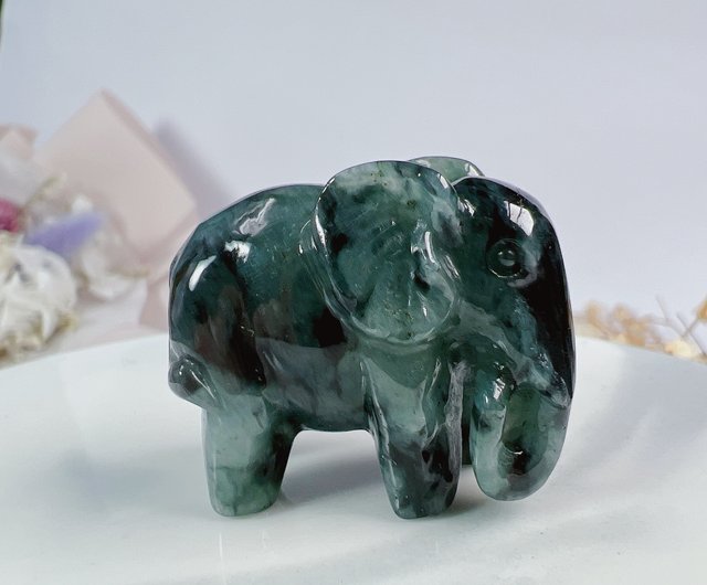 翡翠製象の彫刻3体セット 【公式通販】