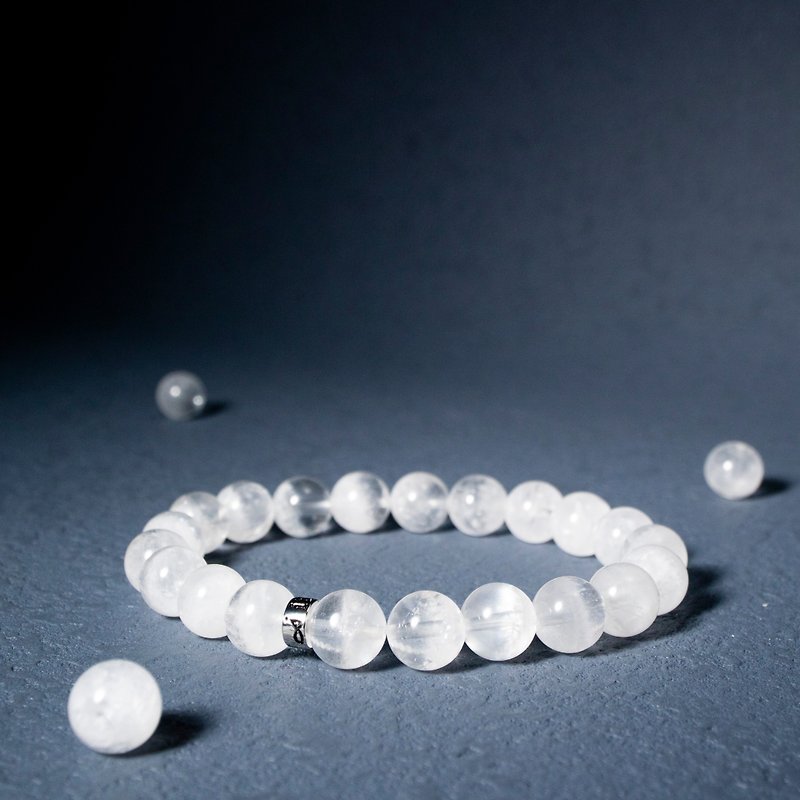 White Ghost | Natural Energy Bracelet | 9-10mm - Bracelets - Crystal White