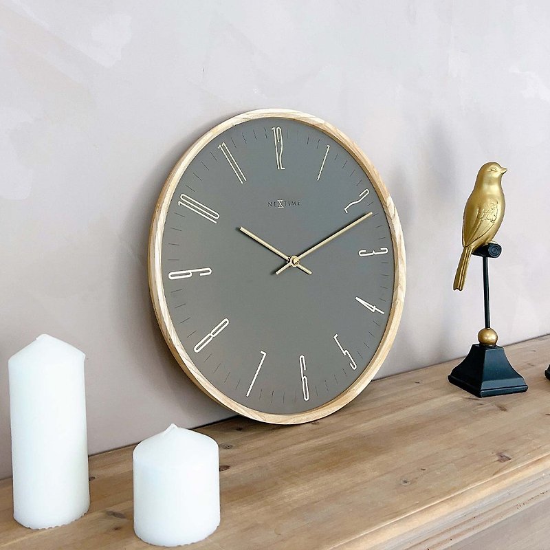 [Japanese original spot discount] Wooden Nordic style wall clock silent wall clock home home decoration pendulum clock - นาฬิกา - วัสดุอื่นๆ 