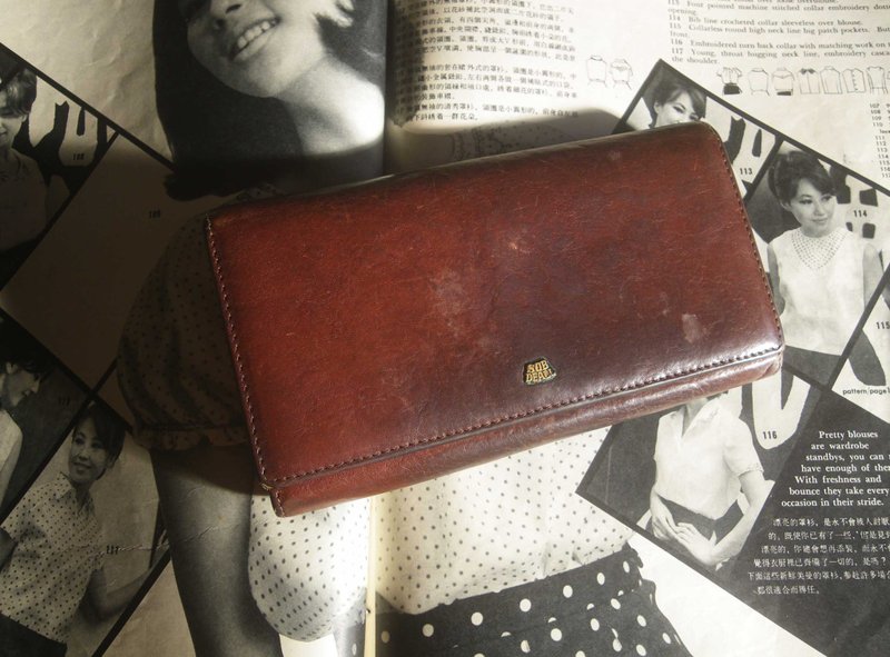 [OLD-TIME] Early second-hand antique bag SOBDEALL long wallet - กระเป๋าสตางค์ - วัสดุอื่นๆ หลากหลายสี