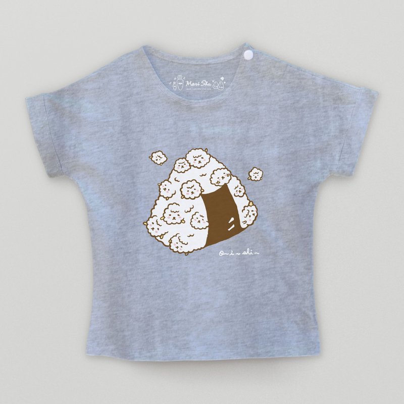 Kid-Mochi Rabbit Kids T-shirt (grey) - เสื้อยืด - ผ้าฝ้าย/ผ้าลินิน 